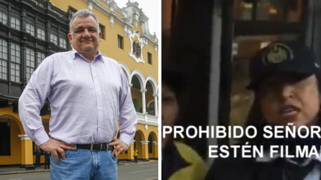 Inspectores del Metropolitano bloquean transmisión de candidato a Lima [VIDEO]
