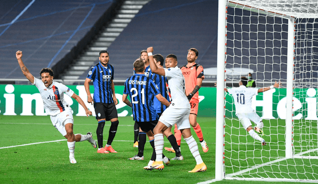 Marquinhos y Maxim Choupo-Moting le dieron al vuelta al Atalanta y clasificaron al PSG a las semifinales de Champions League. | Foto: AFP