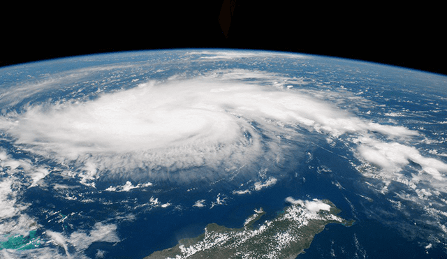 Vista del huracán Dorian desde la Estación Espacial Internacional. Foto: NASA