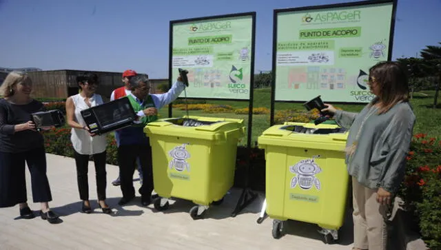 Surco: instalan puntos de acopios de residuos electrónicos y eléctricos 