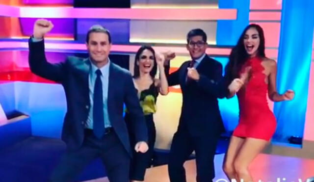 El divertido baile de Erick Osores, Mávila Huertas, Natalie Vertiz y René Gastelumendi | VIDEO 