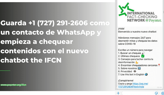 El chatbot en español de WhatsApp es completamente gratuito y se puede activar ingresando el número de la imagen.