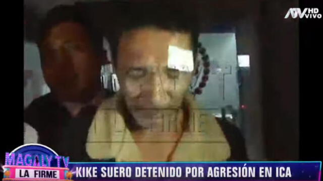 Actor Kike Suero se peleó en celda con detenido tras ser recluido por maltratar a su pareja. Fuente: Magaly TV, la firme