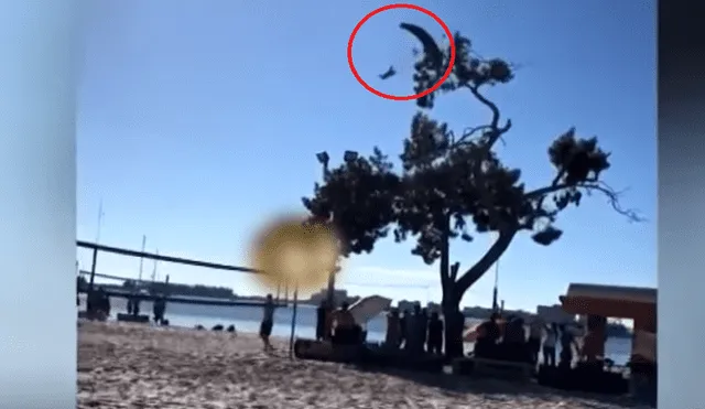 YouTube: “Papá Noel” sufre brutal accidente en paracaídas [VIDEO]