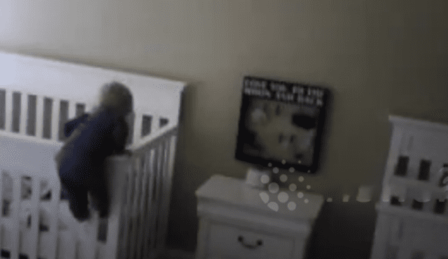 Desliza hacia la izquierda para ver lo que hacía un bebé en ausencia de su madre. Video de Facebook.