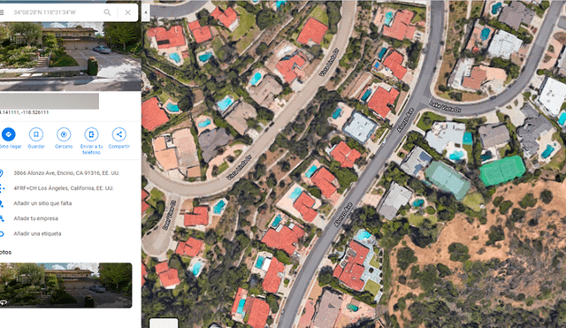Desliza las imágenes para ver cómo luce actualmente la casa de Drake y Josh. Foto: Google Maps