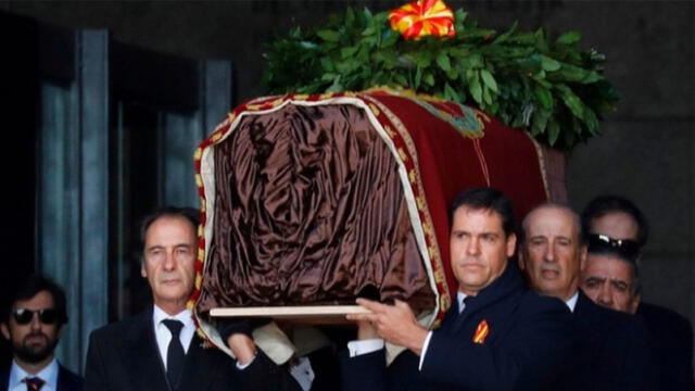 El cadáver de Francisco Franco fue retirado del Valle de los Caídos. Foto: Difusión