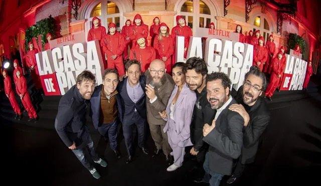 Alfombra roja. El elenco se reencontró el miércoles por la noche en Bogotá. Pedro Alonso ‘Berlín’ estuvo en Buenos Aires.