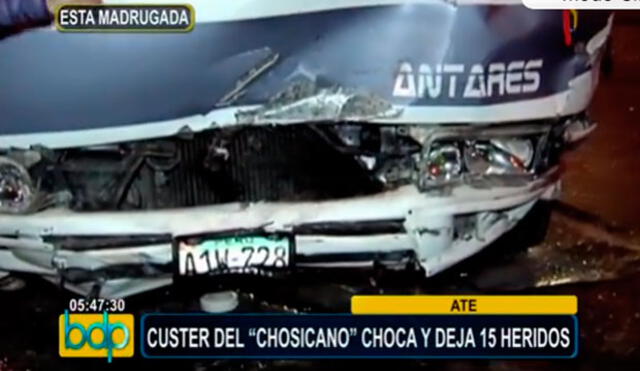 Ate: al menos 15 heridos tras choque de ‘Chosicano’ con auto [VIDEO]