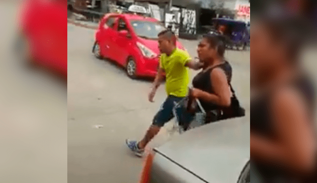 Chiclayo: borracho jala de los pelos a su pareja en vía pública [VIDEO]