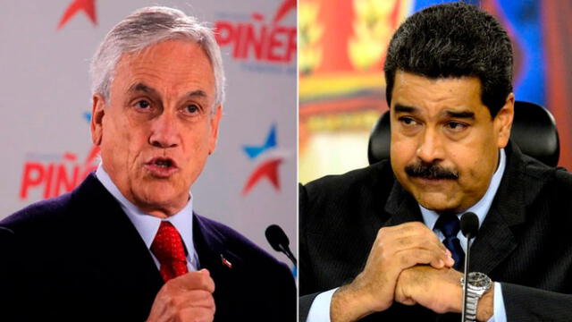 Sebastián Piñera y Nicolás Maduro. Foto: difusión.