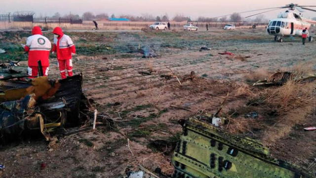 El Boeing 737 cayó en Teherán, capital de Irán. Foto: AFP