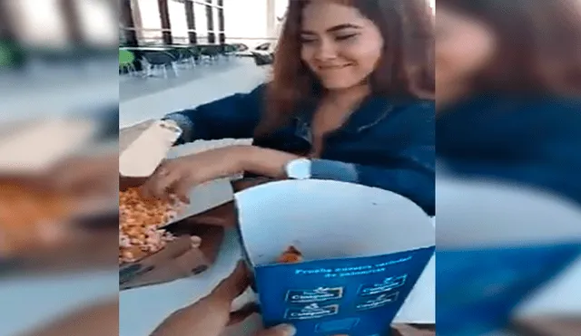 Facebook: chica aplica truco para esconder comida en balde de cancha y novio queda sorprendido [VIDEO]