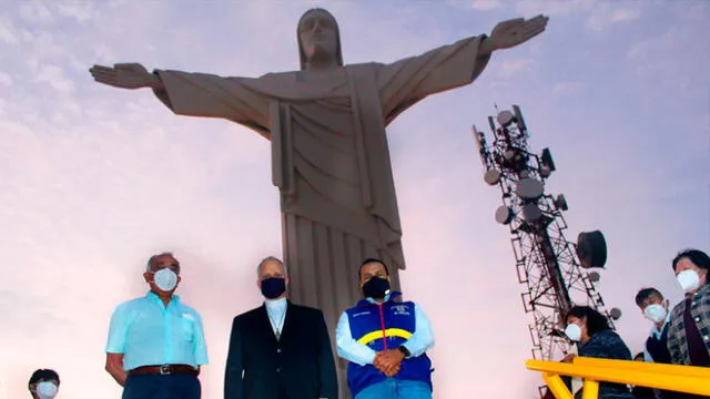 Inauguran escultural del Cristo Redentor en Chiclayo Lambayeque