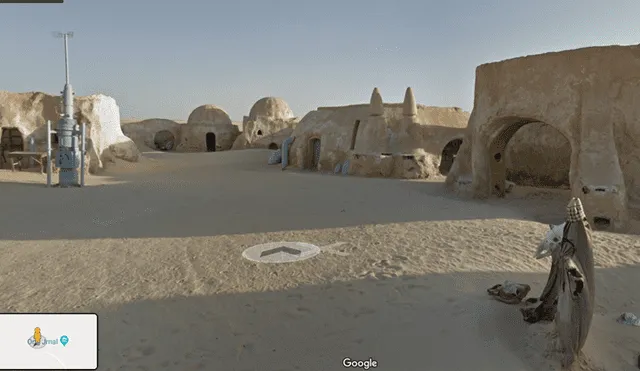 Desliza para ver las locaciones de Star Wars que captó Google Maps. Foto: Captura.