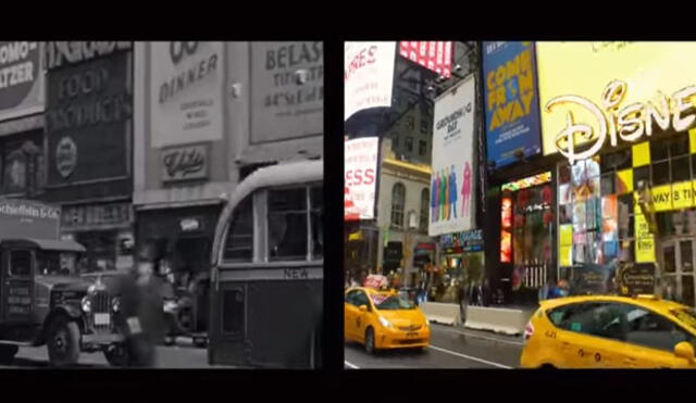 YouTube: Fascinante recorrido compara las calles de Nueva York de hace 80 años con las actuales 