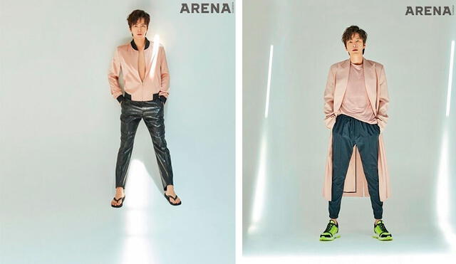 Jang Geun Suk viste outfit de  Kim Seo Ryong homme. Editorial fotográfica Arena Homme +, junio 2020.