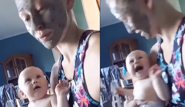 Facebook viral: madre usa mascarilla nocturna y su hijo queda aterrado al ver su apariencia [VIDEO]