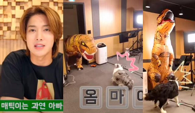La broma de Kim Hyun Joong a sus mascotas. Foto: composición Diario La República / YouTube
