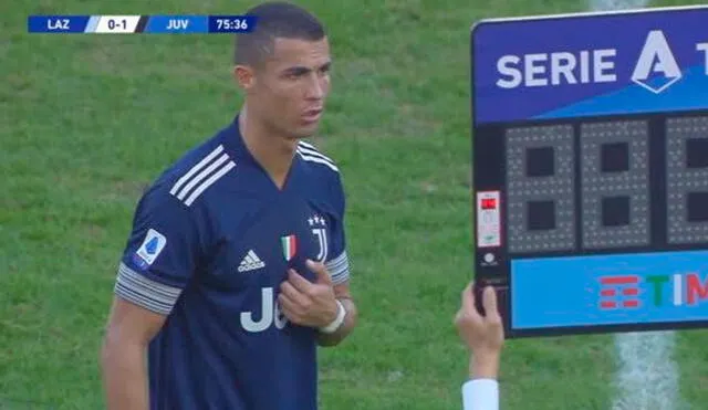Cristiano Ronaldo marcó el tanto de la victoria ante Lazio. Foto: captura de ESPN 2
