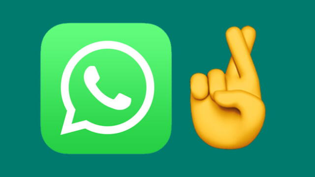 El emoji de los dedos cruzados de WhatsApp.