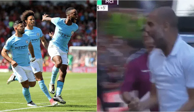 Premier League: La eufórica celebración de Pep Guardiola tras el gol de Sterling a los 97 minutos [VIDEO]