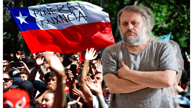 Zlavoj Zizek apoya a manifestantes chilenos