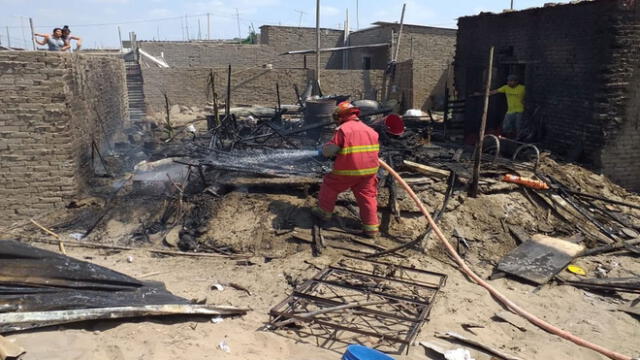 Familia pierde todo tras incendio en Lambayeque 