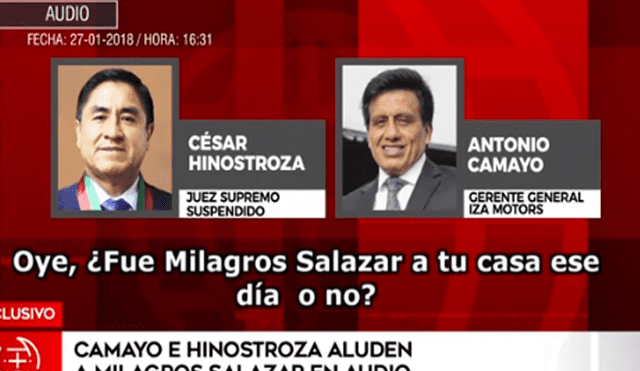 En nuevo audio, Hinostroza y Camayo mencionan a Milagros Salazar 