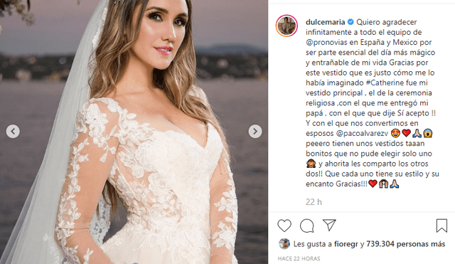 Dulce María se casó con Paco Álvarez el 9 de noviembre pasado.