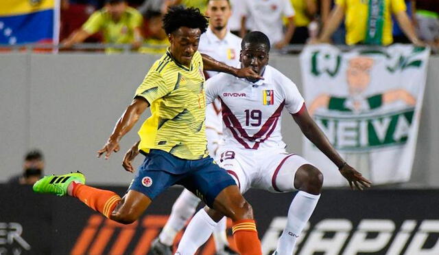 Colombia y Venezuela se enfrentan en Barranquilla por la fecha 1 de las Eliminatorias Sudamericanas a Qatar 2022. Foto: EFE