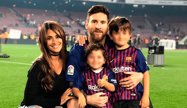 Messi y la dedicatoria para su hijo y esposa en los chimpunes [FOTO]