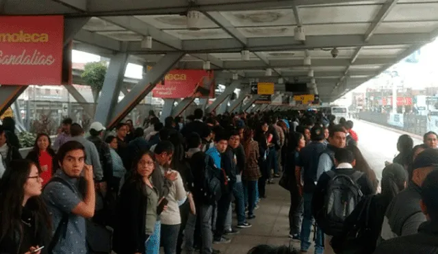 Metropolitano: reportan largas colas tras falta de buses por día no laborable