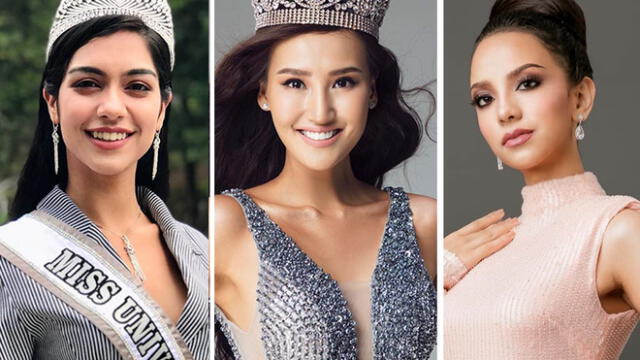 Shweta Sekhon, Gunzaya Victoria y  Pradeepta Adhikari disputan la corona de Miss Universo 2019.