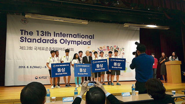 Escolares de Lambayeque ganan medalla de bronce en olimpiada de Corea del Sur