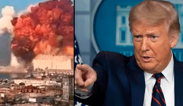 Donald Trump califica como "ataque" explosión en puerto de Beirut. Foto: Composición.