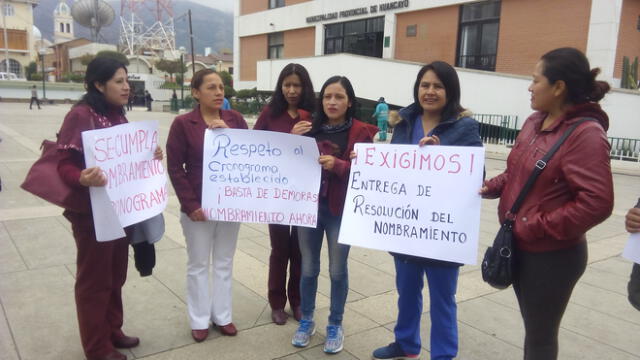 Huancayo: profesionales de la salud exigen acelerar proceso de nombramiento