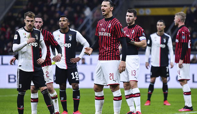 Juventus vs Milan EN VIVO: juegan la ida de las semifinales de la Copa Italia. Foto: AFP.
