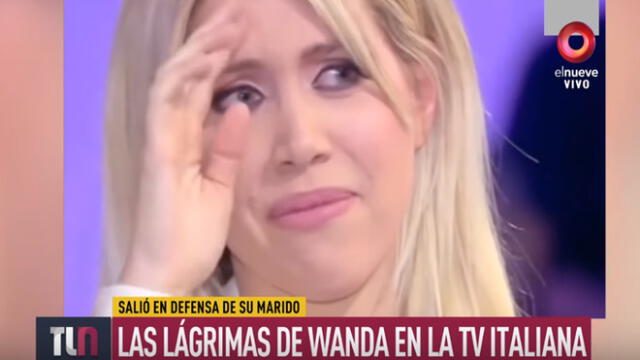 Wanda Nara lloró en Italia al hablar del escándalo entre Mauro Icardi y el Inter