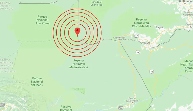 IGP: Fuerte sismo de 7.0 de magnitud sacudió Madre de Dios y Ucayali