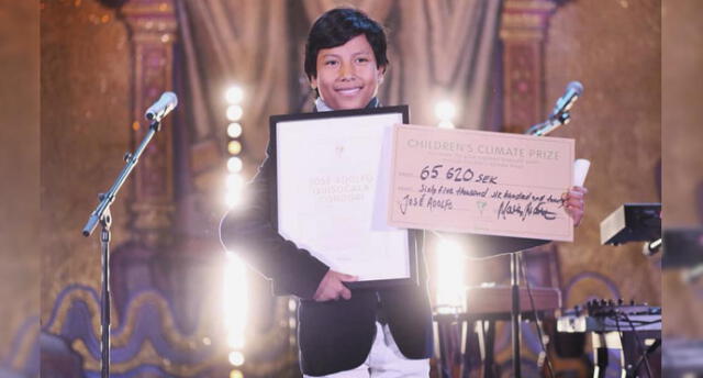 Niño orgullo de Arequipa fue premiado este martes en Suecia 