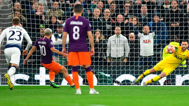 Tottenham vs Manchester City: Lloris le ataja un penal al 'Kun' Agüero [VIDEO]