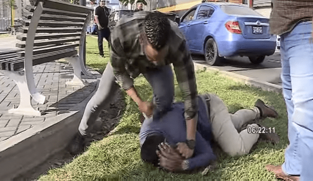 San Isidro: transeúntes atrapan y golpean a ladrón [VIDEO]