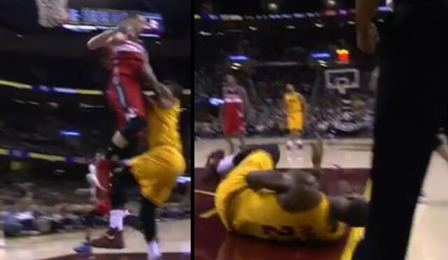 NBA: el duro golpe que recibió LeBron James en un partido de los Cavaliers [VIDEO ] 