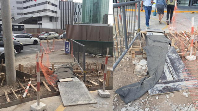 #YoDenuncio: obra en vía pública pone en riesgo a peatones