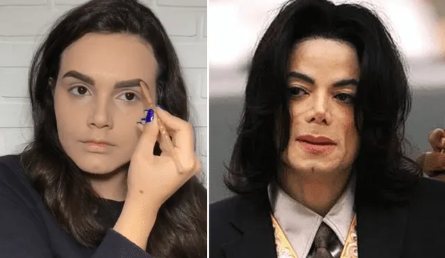 Desliza hacia la izquierda para ver las imágenes del viral de Facebook que muestra la 'transformación' de una chica a Michael Jackson.