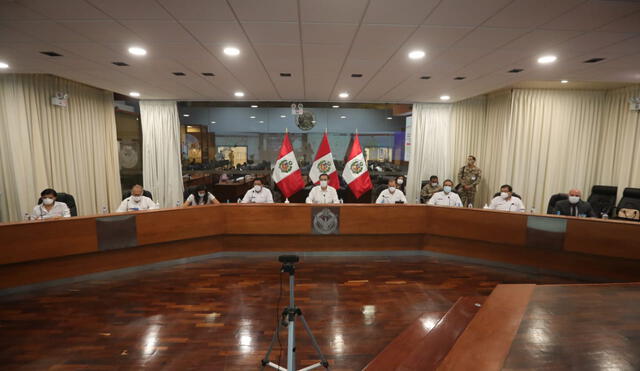 Poder Ejecutivo se reunió con el Acuerdo Nacional para evluar acciones contra el coronavirus. Foto: Presidencia.