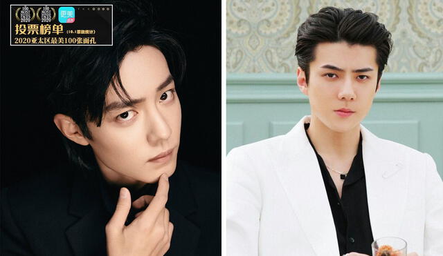 Resultados finales de los rostros más bellos de Asia en la categoría masculina. Foto: composición Weibo