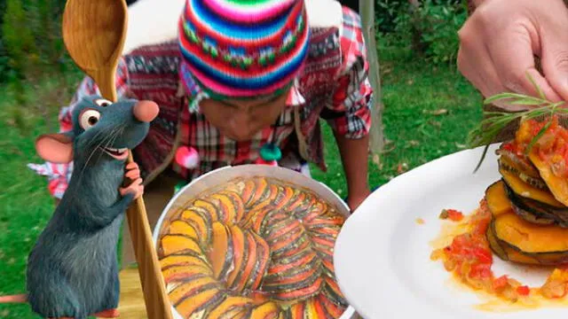 Desliza las imágenes para ver toda la preparación que hizo este cocinero peruano para cocinar el 'Ratatouile'. Foto: Cocinando con Aquiles/Facebook