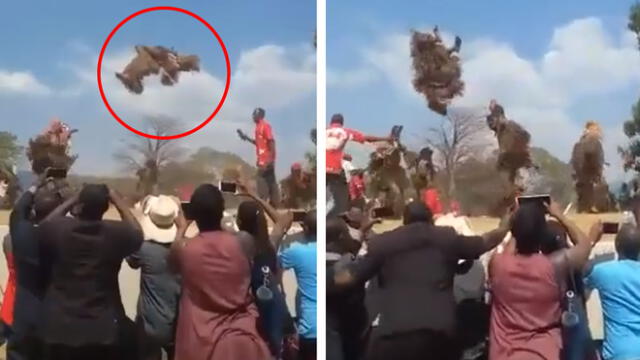 Facebook Viral: Un brujo africano fue captado mientra volaba durante ritual e impresiona a todos [VIDEO]
